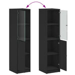 Hoge Kast Met Glazen Deur 35X37X142 Cm