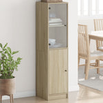 Hoge Kast Met Glazen Deur 35X37X142 Cm