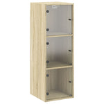 Wandkast Met Glazen Deuren 35X37X100 Cm Kleurig