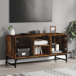 Tv-Meubel Met Glazen Deuren 02X37X50 Cm