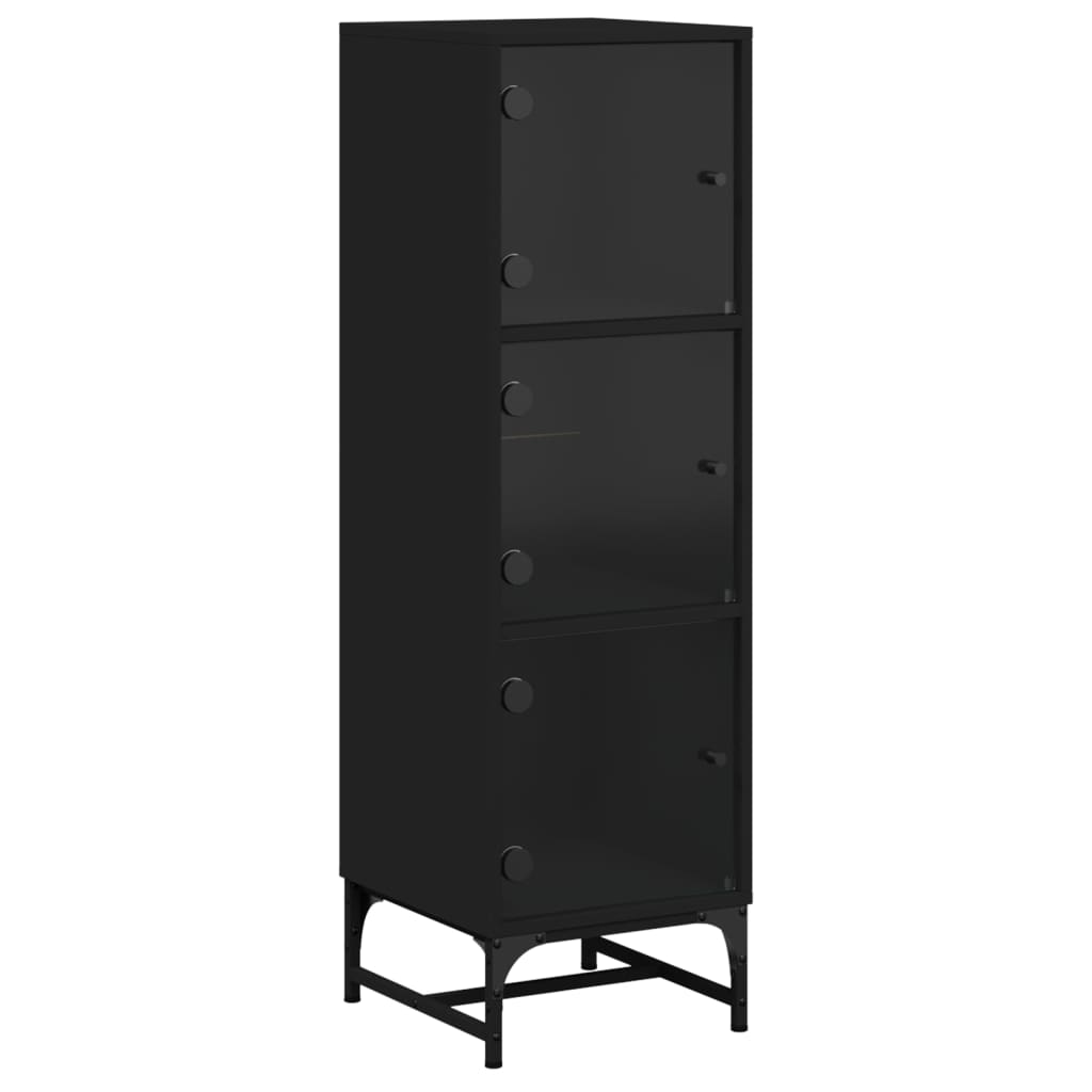 Hoge Kast Met Glazen Deuren 35X37X120 Cm
