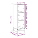 Hoge Kast Met Glazen Deuren 35X37X120 Cm