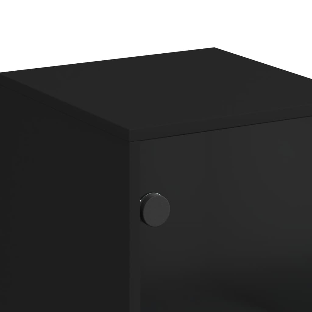 Hoge Kast Met Glazen Deuren 35X37X120 Cm