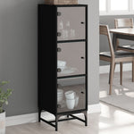 Hoge Kast Met Glazen Deuren 35X37X120 Cm
