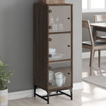 Hoge Kast Met Glazen Deuren 35X37X120 Cm