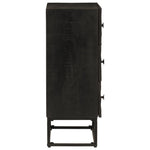Ladekastje 55X30X76 Cm Massief Mangohout En Ijzer Zwart