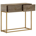 Wandtafel 90X30X76 Cm Massief Mangohout En Ijzer