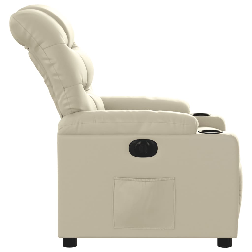 Fauteuil Kunstleer Kleurig Crème