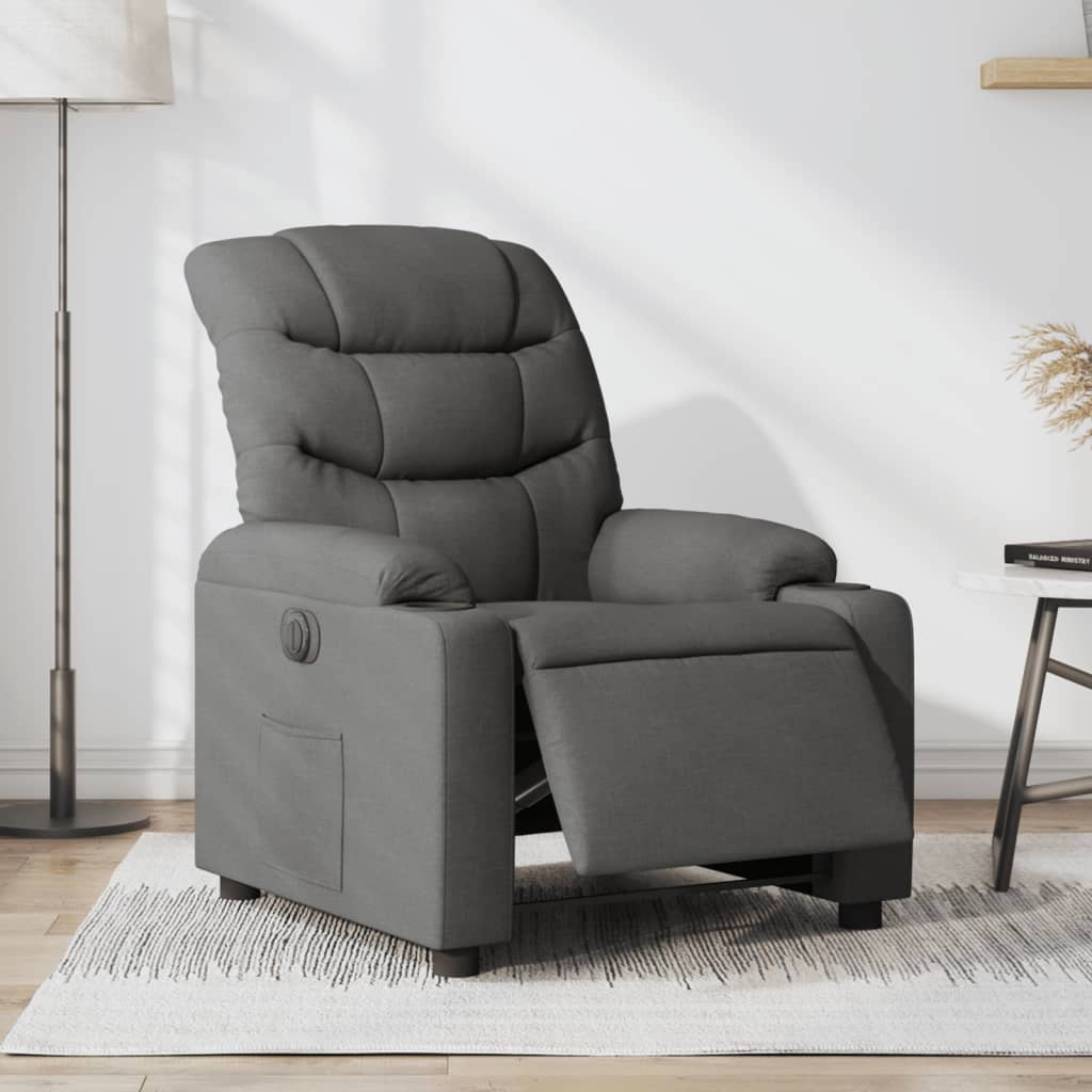 Massagestoel Stof Donkergrijs