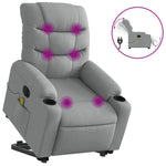 Sta-Op-Massagestoel Stof Lichtgrijs