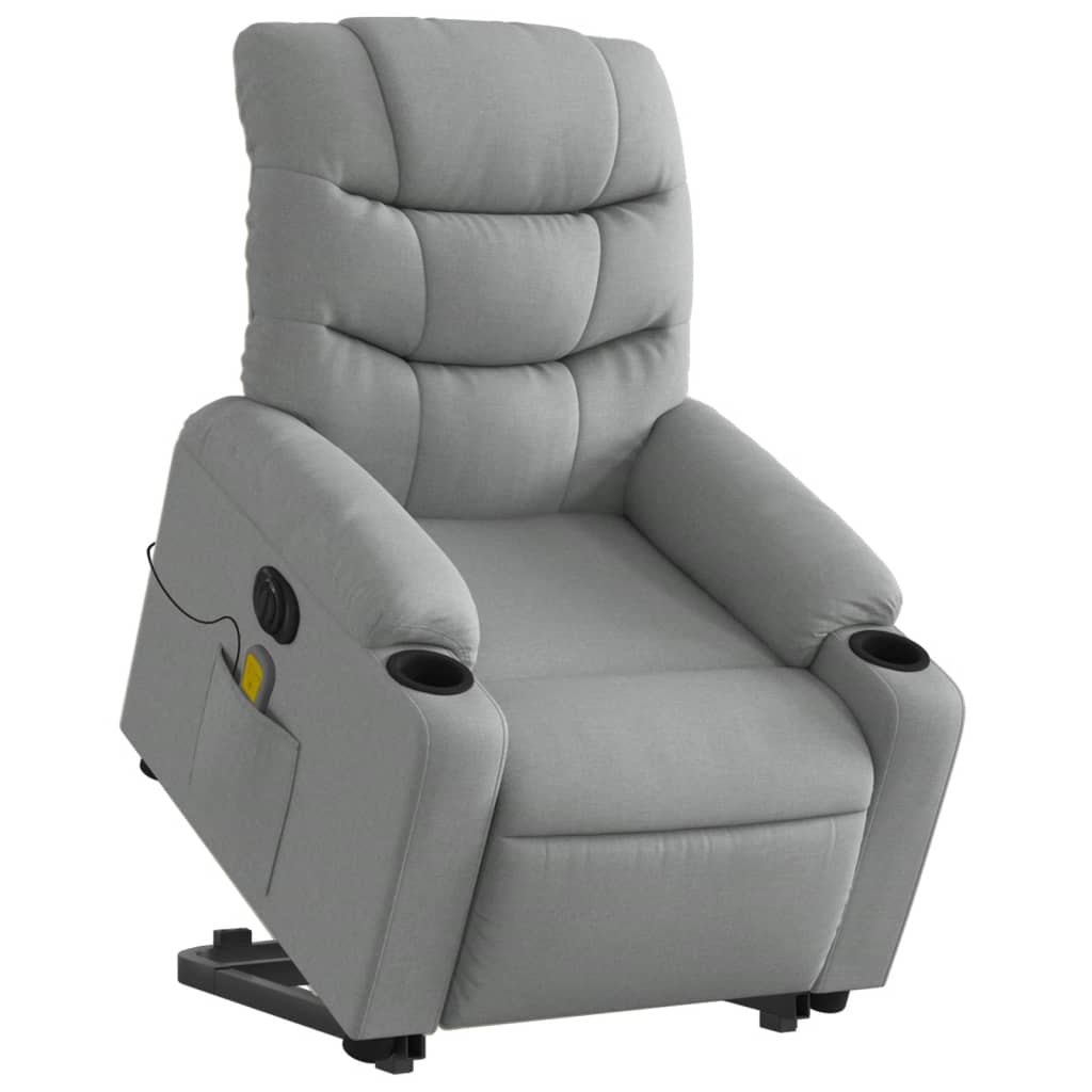 Sta-Op-Massagestoel Stof Lichtgrijs