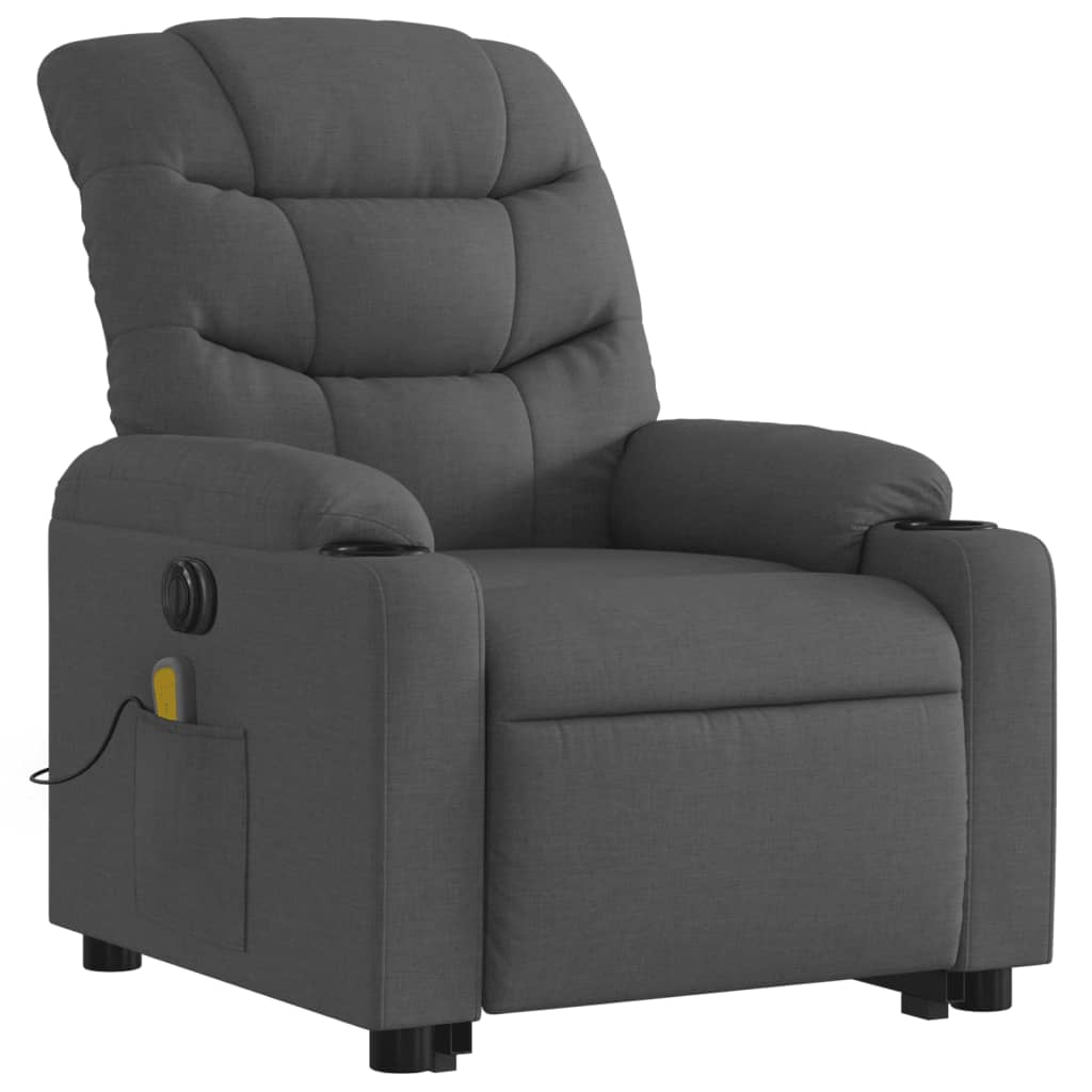 Sta-Op-Massagestoel Stof Donkergrijs