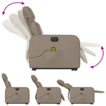 Sta-Op-Massagestoel Elektrisch Kunstleer Kleurig Cappuccino