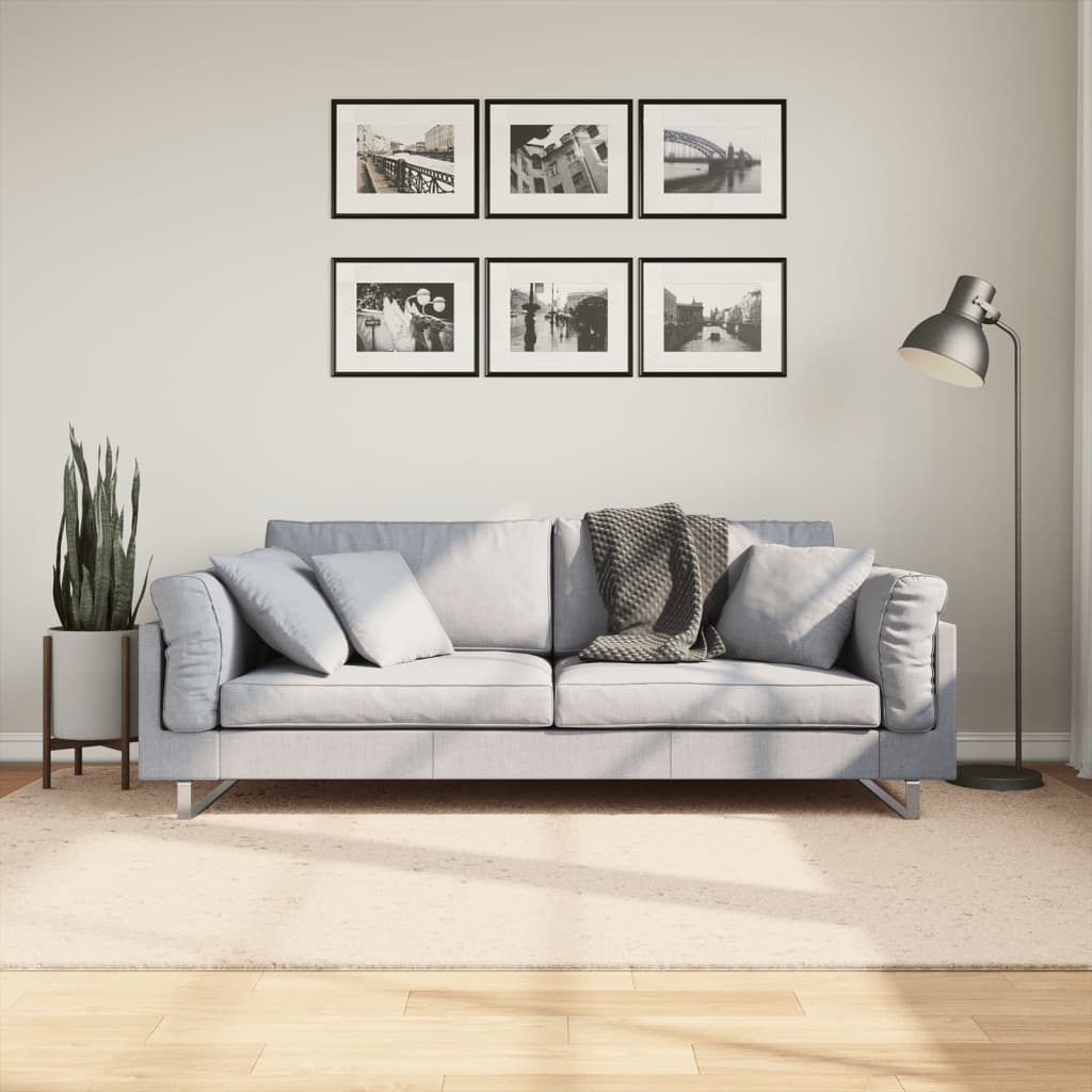 Vloerkleed Huarte Laagpolig Zacht Wasbaar Beige