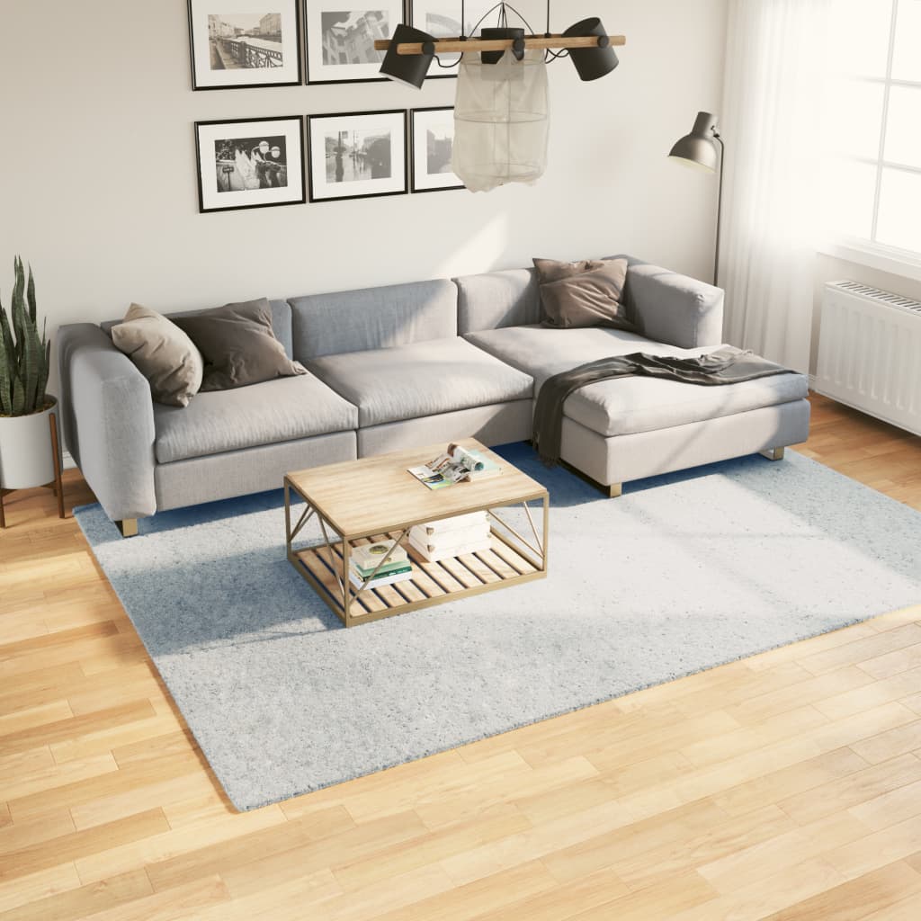 Vloerkleed Huarte Laagpolig Zacht Wasbaar Blauw