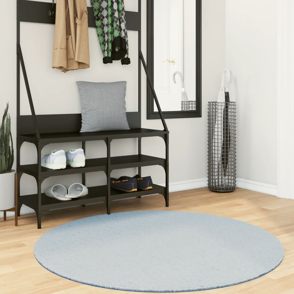 Vloerkleed Huarte Laagpolig Zacht Wasbaar Blauw