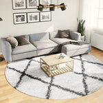 Vloerkleed Pamplona Shaggy Hoogpolig Crème En Zwart Cream And Black
