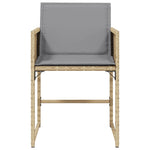 Tuinstoelen Met Kussens Poly Rattan Gemengd Beige