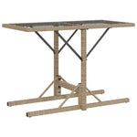 3-Delige Bistroset Met Kussens Poly Rattan Beige