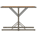 3-Delige Bistroset Met Kussens Poly Rattan Grijs