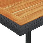 3-Delige Bistroset Met Kussens Poly Rattan Zwart