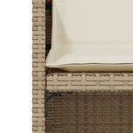 3-Delige Bistroset Met Kussens Poly Rattan Beige