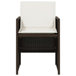 5-Delige Tuinset Met Kussens Poly Rattan Bruin
