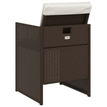 5-Delige Tuinset Met Kussens Poly Rattan Bruin