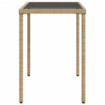 5-Delige Tuinset Met Kussens Poly Rattan Beige