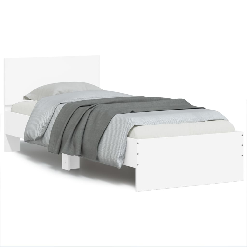 Bedframe Met Hoofdbord En Led Kleurig