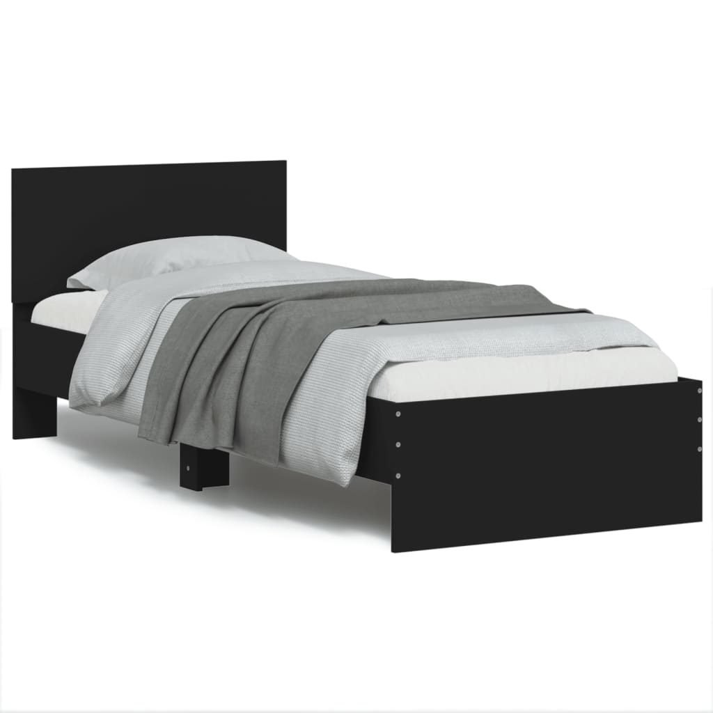 Bedframe Met Hoofdbord En Led Kleurig