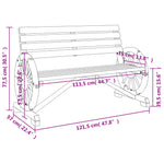 Tuinbankje 2-Zits Massief Vurenhout