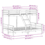 Stapelbed Massief Grenenhout 80X200/140X200 Cm