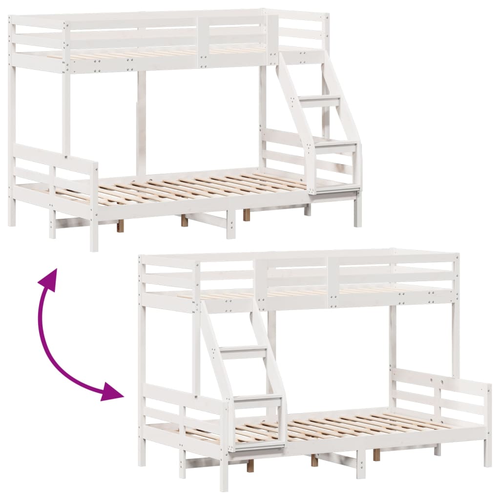 Stapelbed Massief Grenenhout 80X200/120X200 Cm