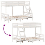 Stapelbed Massief Grenenhout 80X200/120X200 Cm