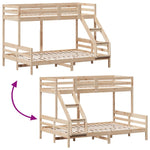 Stapelbed Massief Grenenhout 80X200/140X200 Cm
