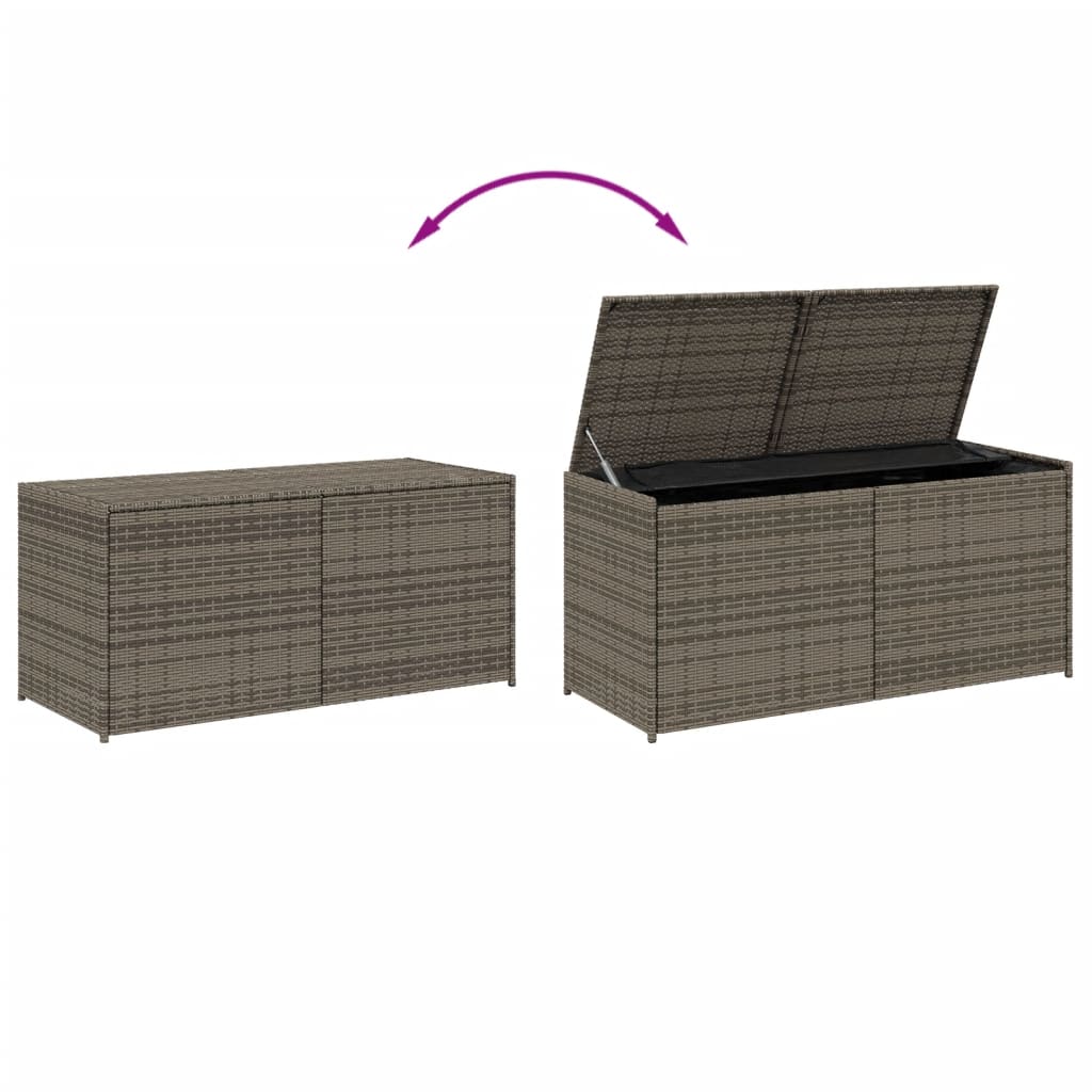 Tuinbox 283 L Poly Rattan Grijs