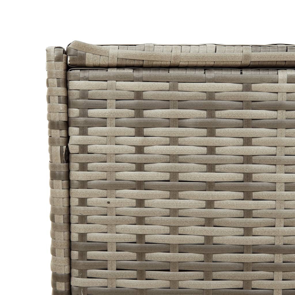 Tuinbox 283 L Poly Rattan Grijs