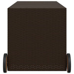 Tuinbox Met Wielen 283 L Poly Rattan Bruin