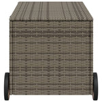 Tuinbox Met Wielen 190 L Poly Rattan Grijs
