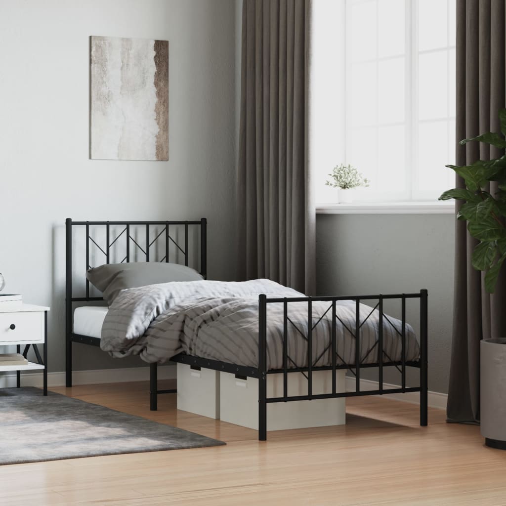 Bedframe Met Hoofd- En Voeteneinde Metaal