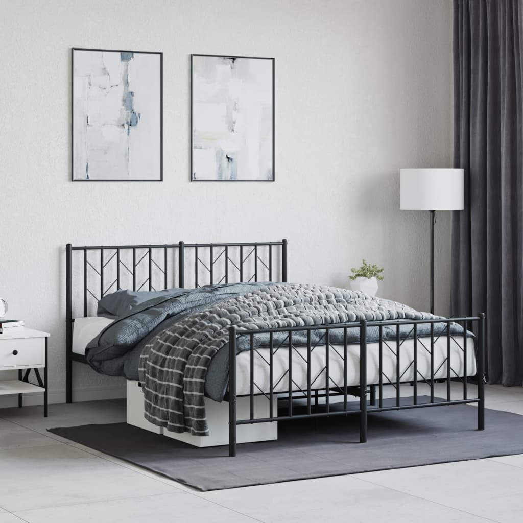 Bedframe Met Hoofd- En Voeteneinde Metaal