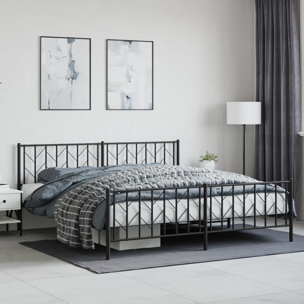 Bedframe Met Hoofd- En Voeteneinde Metaal