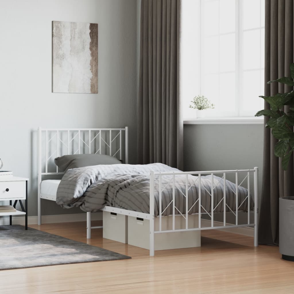 Bedframe Met Hoofd- En Voeteneinde Metaal