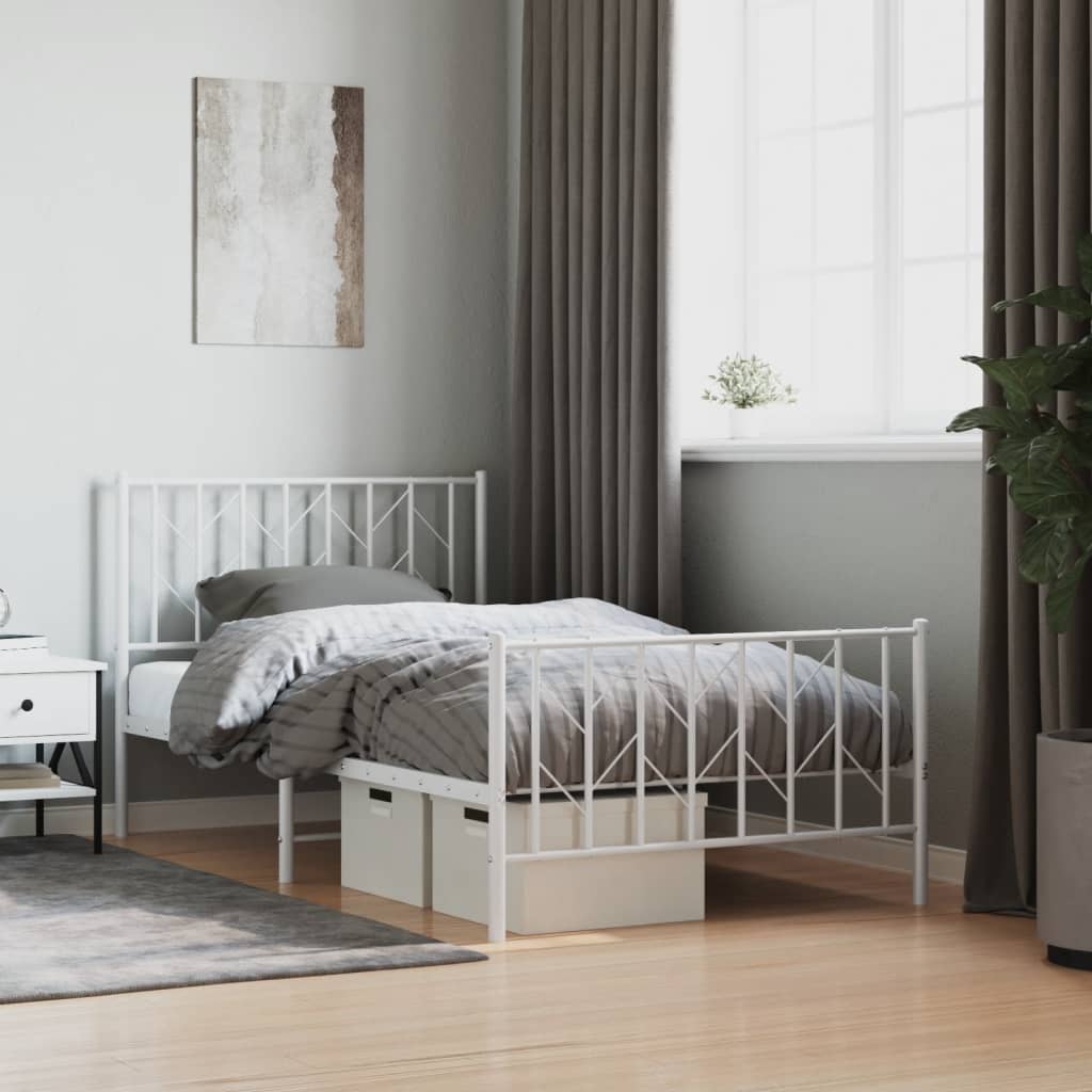 Bedframe Met Hoofd- En Voeteneinde Metaal