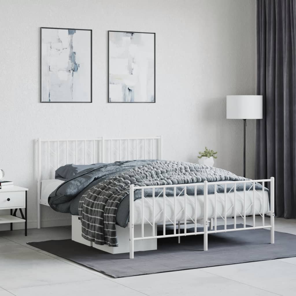 Bedframe Met Hoofd- En Voeteneinde Metaal