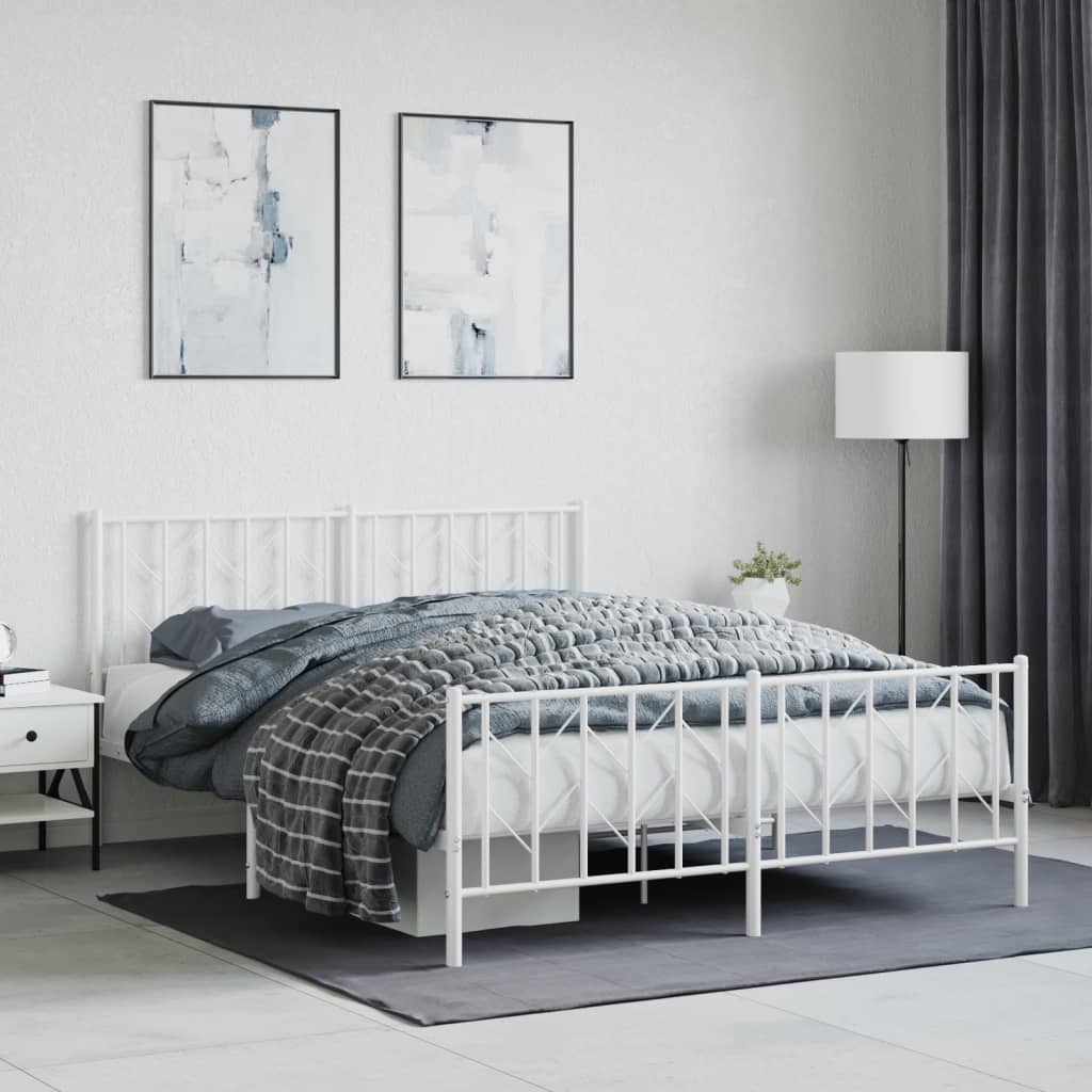 Bedframe Met Hoofd- En Voeteneinde Metaal