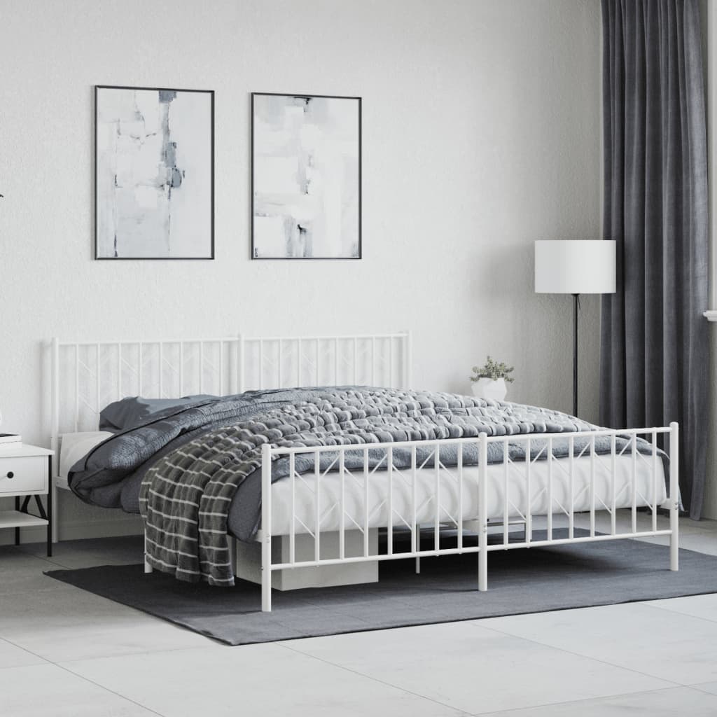 Bedframe Met Hoofd- En Voeteneinde Metaal