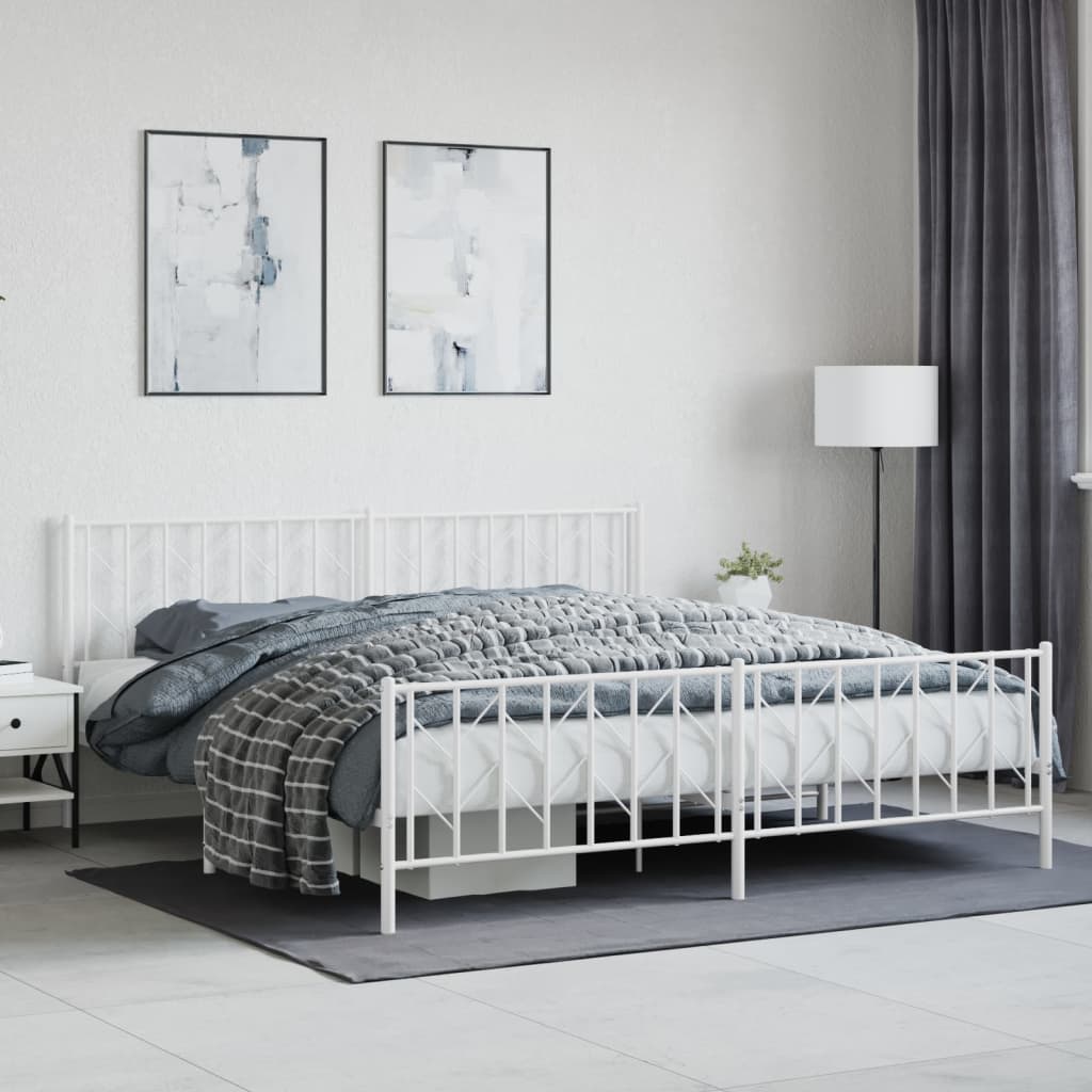 Bedframe Met Hoofd- En Voeteneinde Metaal