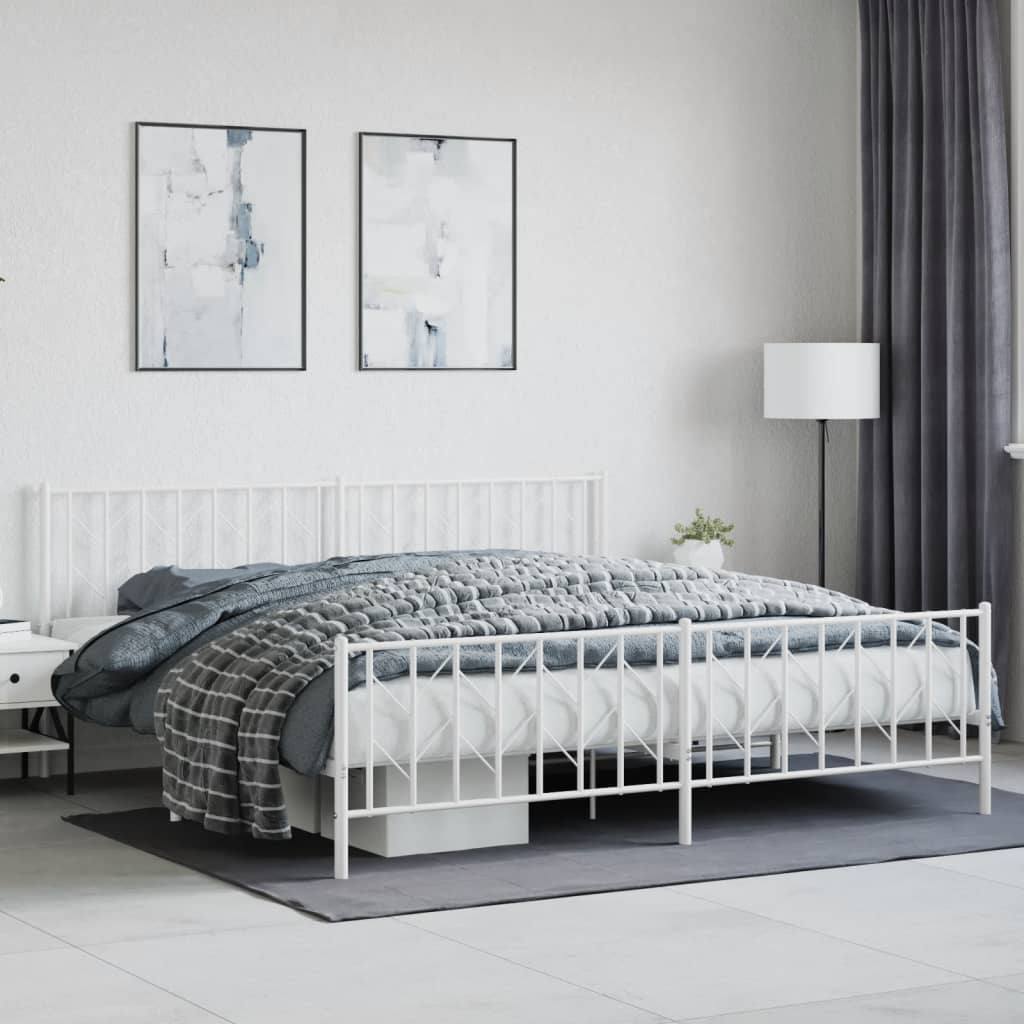 Bedframe Met Hoofd- En Voeteneinde Metaal